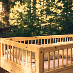 Single Bed with Safety Rails, 90x200 cm, Pine SINGLE_BED single-bed-with-scandinavian-safety-rail-3-4-front-back-raw  flexa-com.myshopify.com