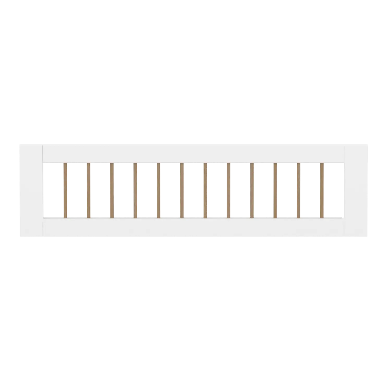 1/2 Safety Rail, White/Oak FLEXA SAFETYRAIL safety-rail-front-for-slide-w-oak-crossbars-f-wht-1-2-200cm   200 flexa-com.myshopify.com