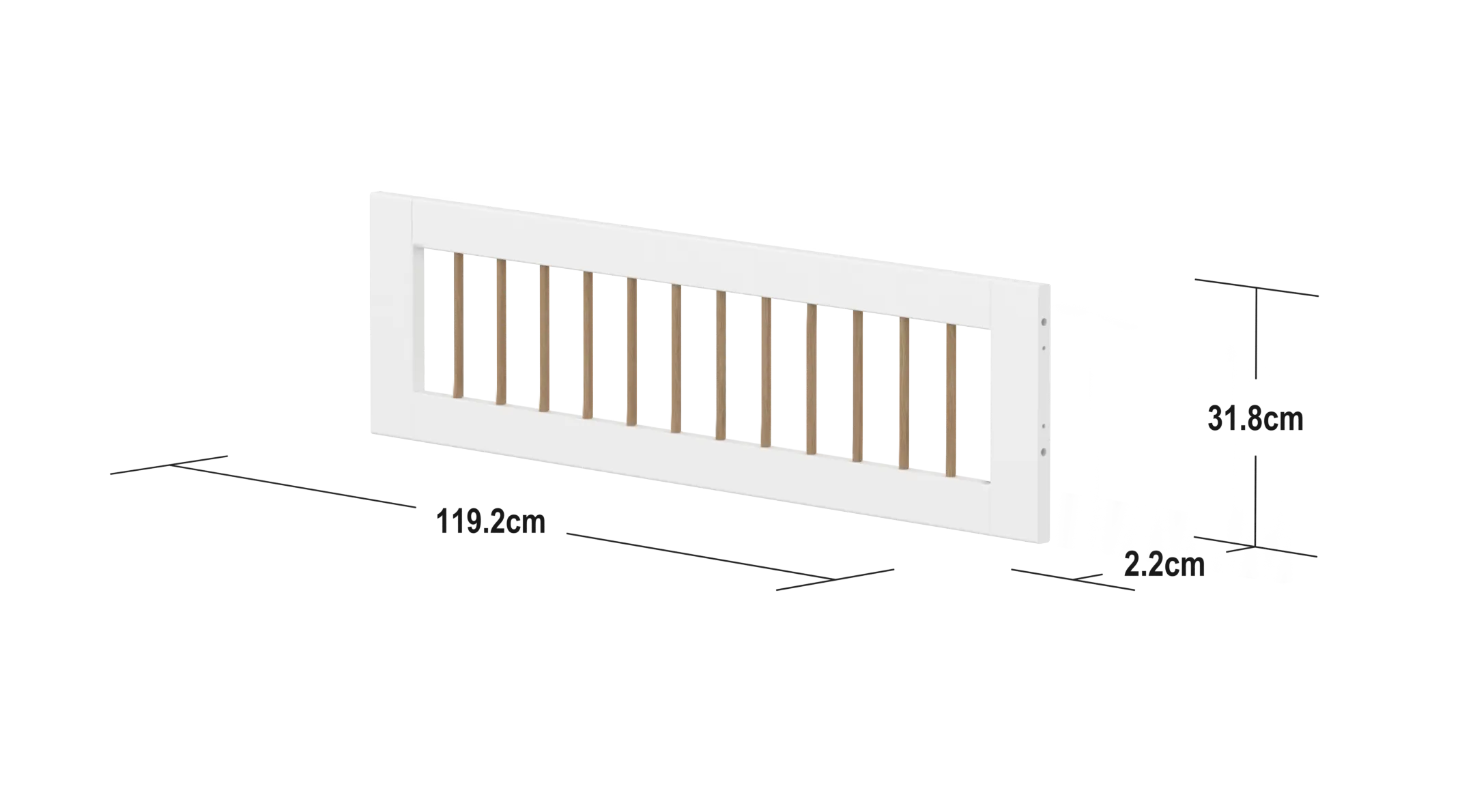 1/2 Safety Rail, White/Oak SAFETYRAIL 200 flexa-com.myshopify.com