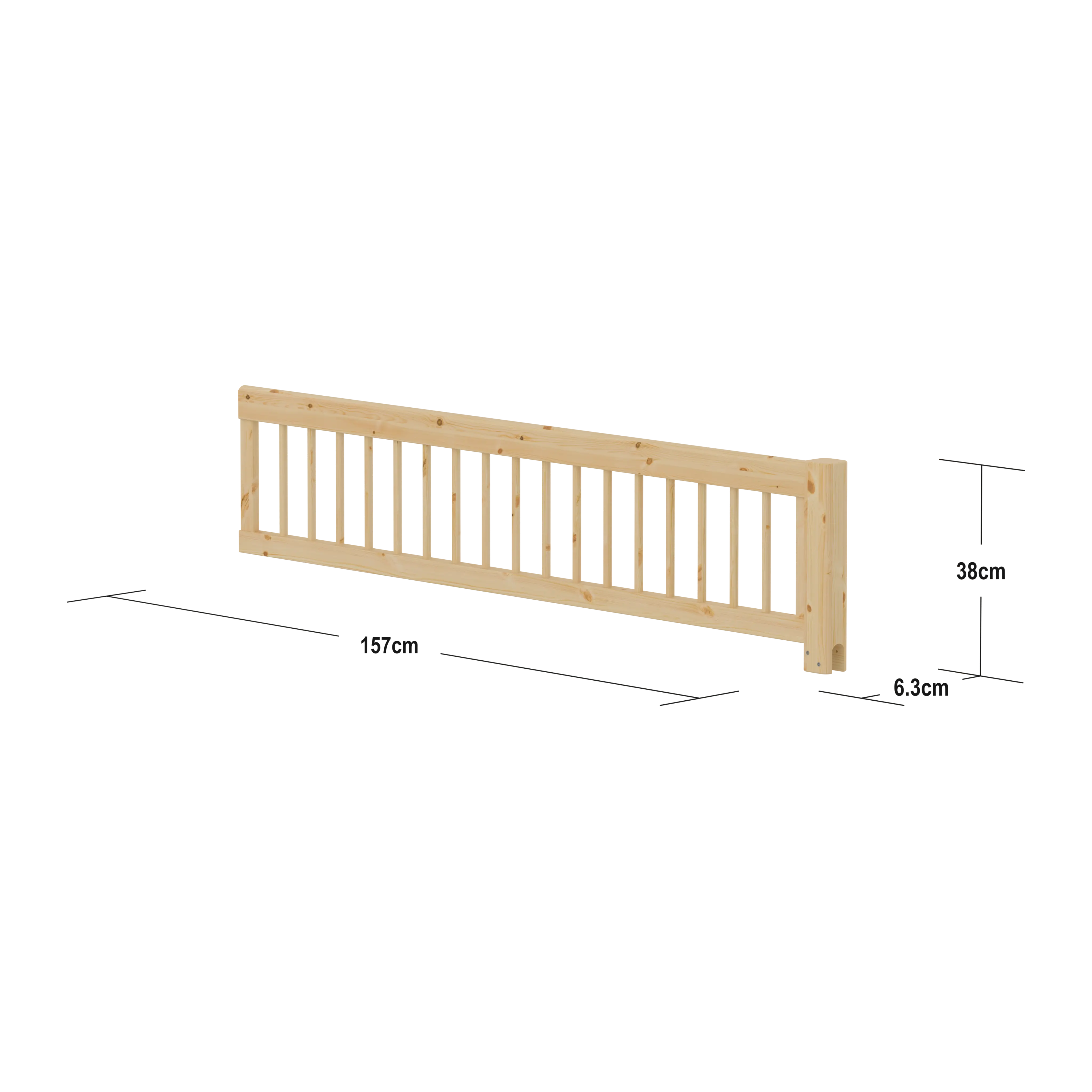3/4 Safety Rail, 200 cm, Pine SAFETYRAIL 200 flexa-com.myshopify.com