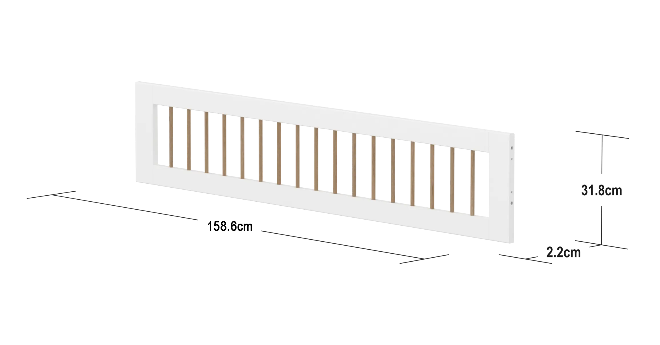 3/4 Safety Rail with, White/Oak SAFETYRAIL 200 flexa-com.myshopify.com