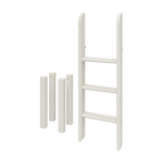 FLEXA WHITE stige og sengeben til højseng, fyrretræ med skridsikre trin, børnesikkert design til børneværelset.