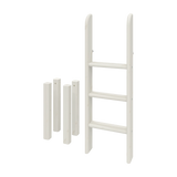 FLEXA WHITE stige og sengeben til højseng, fyrretræ med skridsikre trin, børnesikkert design til børneværelset.