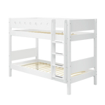 Bunk Bed 154 cm with Ladder and Safety Rail, 90x200 cm, White BUNKBED bunk-bed-w-straight-ladder-white-white-1  flexa-com.myshopify.com