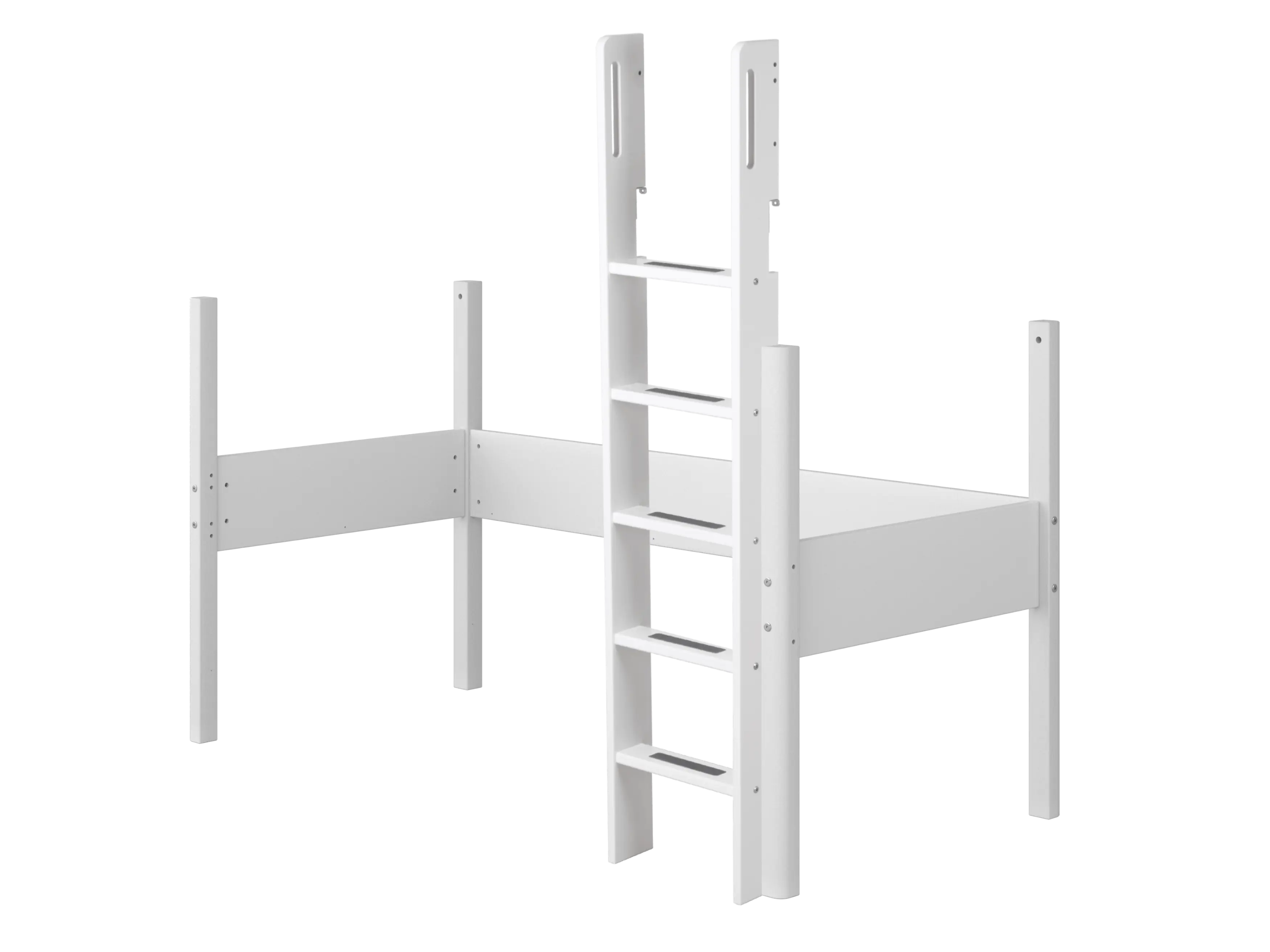 Straight Ladder and Legs for High Bed, 90x200 cm, White LADDER_LEGS rails-ladder-and-legs-for-high-bed-white-white-1  flexa-com.myshopify.com