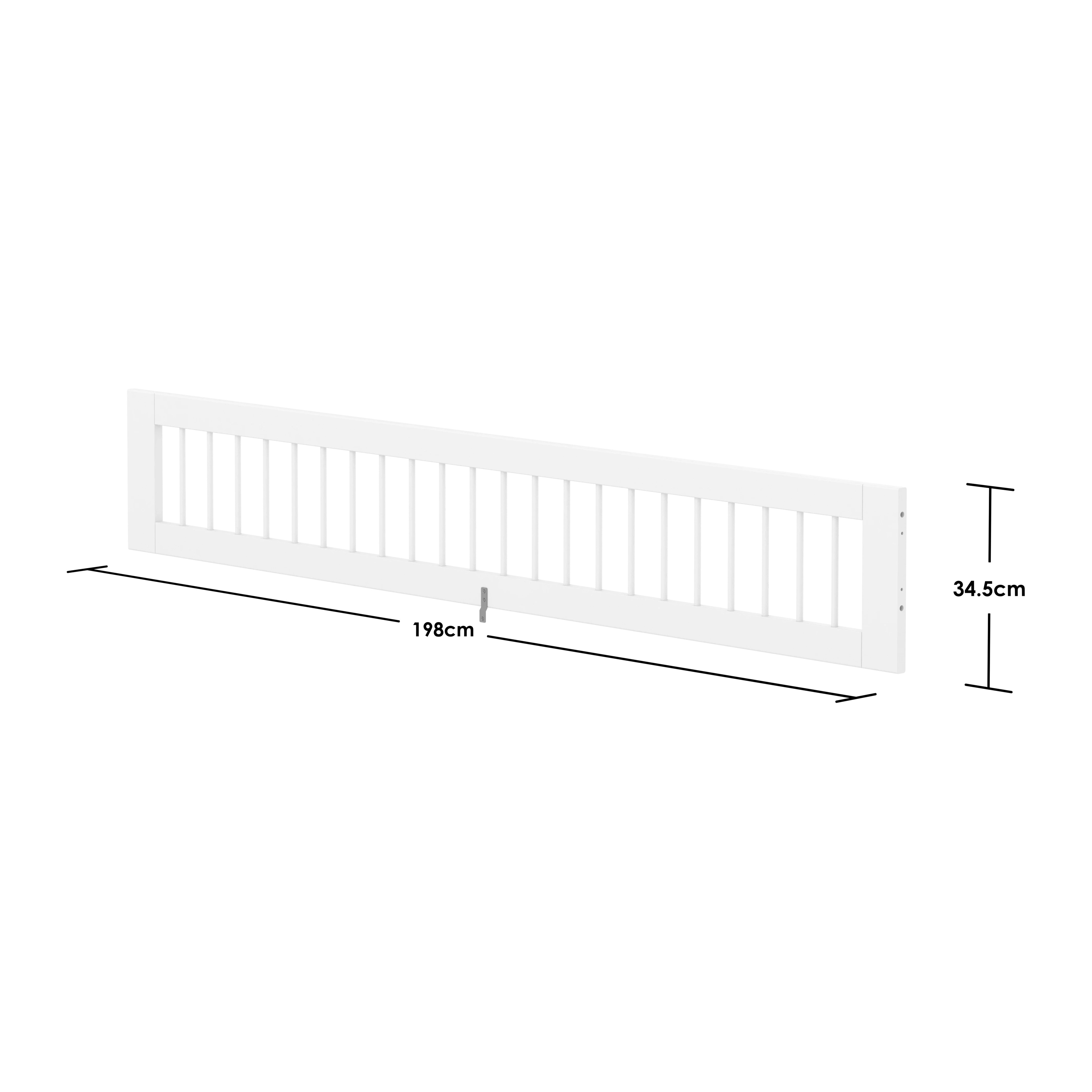 FLEXA Safety Rail Crossbars, Full-Length, White, measurements 198 cm