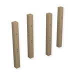 Bed Legs for Single Bed, 4 pcs, Oak