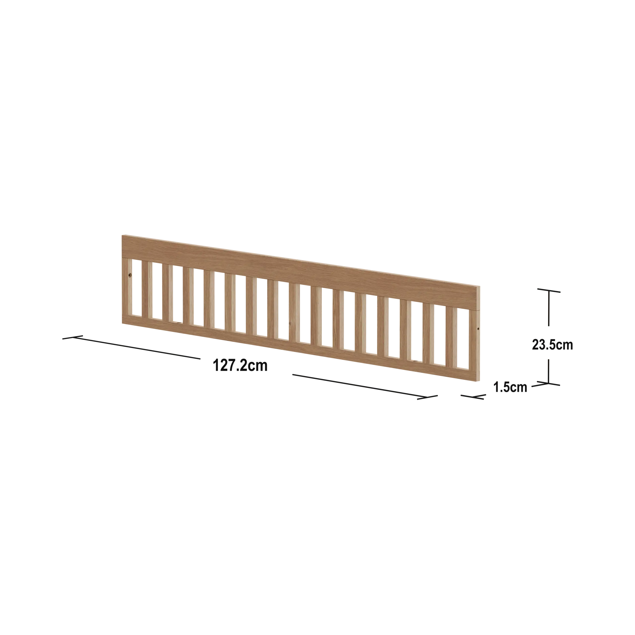 Baby Safety rail, 140x70 cm, Oak SAFETYRAIL safety-rail-for-baby-bed-1272x235x15-oak-clear-lacq  flexa-com.myshopify.com