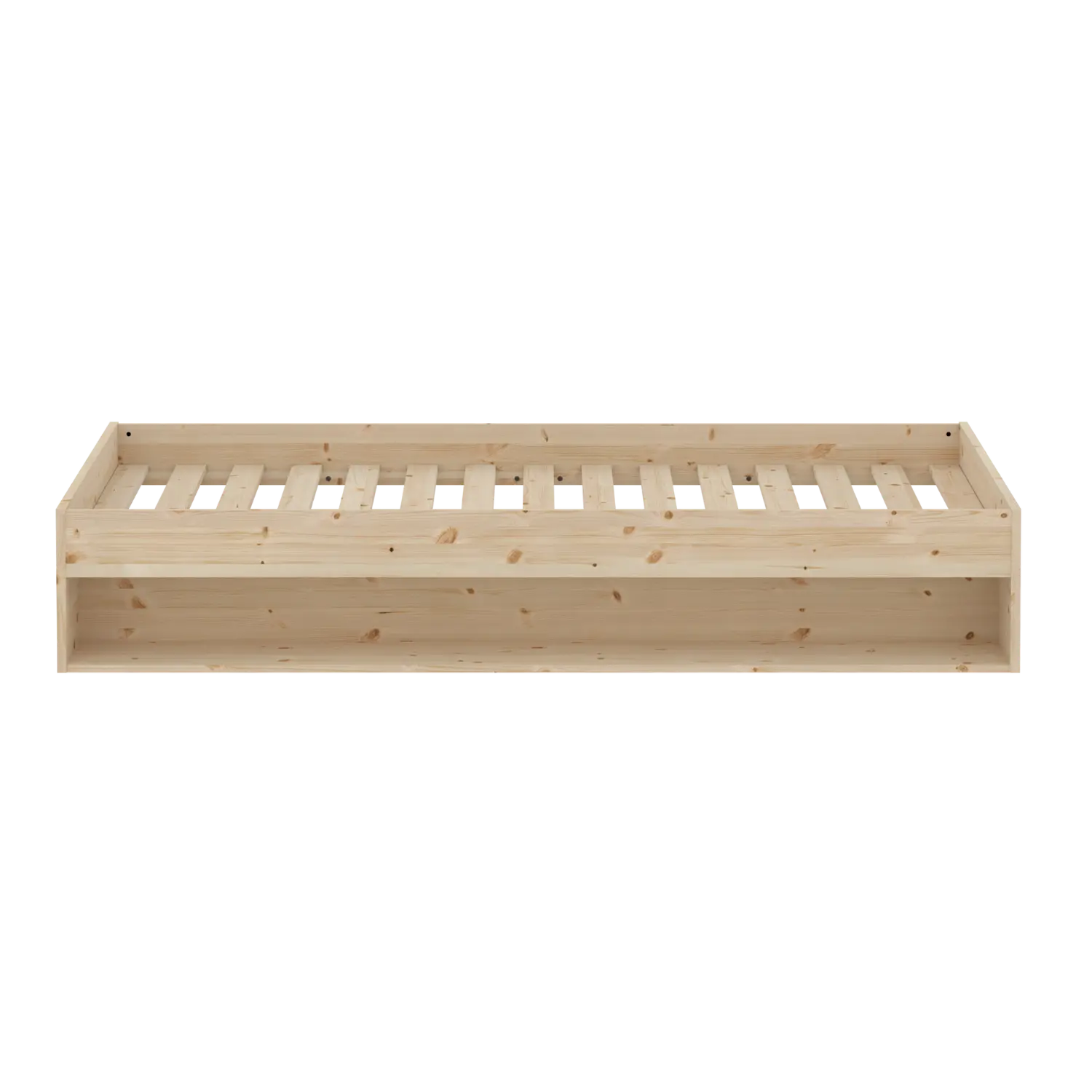 Double Bed with Shelf, 140x200 cm, Pine SINGLE_BED double-bed-with-shelf-140cm  flexa-com.myshopify.com