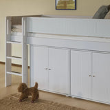 FLEXA SAGA Cupboard, 2 doors, White with Grooves, Oak Knobs, view 5