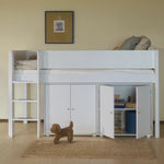 FLEXA SAGA Cupboard, 2 doors, White with Grooves, Oak Knobs, view 7