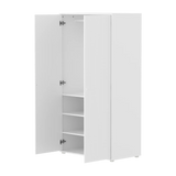 SAGA Garderobe, 2 døre, Hvid med riller