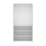 SAGA Garderobe, 2 døre, Hvid med riller
