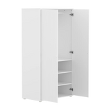 SAGA Garderobe, 2 døre, Hvid med riller