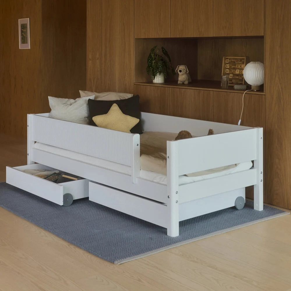 FLEXA Bed Drawers, 2 pcs, 90x200 cm, White, view 2