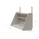 Click-on Desk for High-Beds, Grey