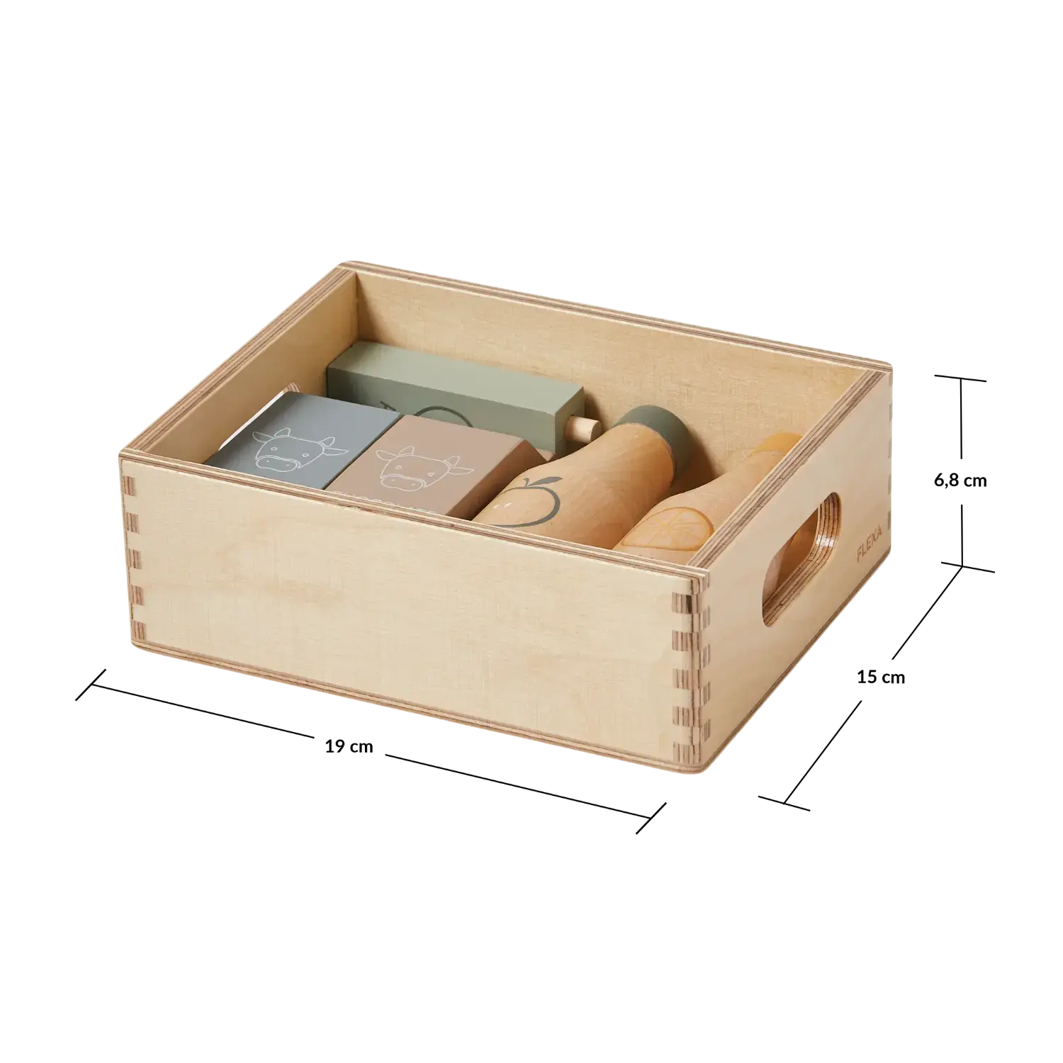 Groceries, 5 pcs, Handpainted PLAY groceries-multicolors-natural-wood  flexa-com.myshopify.com