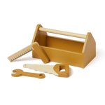 Toolbox, 4 pcs, Handpainted, Yellow PLAY toolbox-mustard-natural-wood  flexa-com.myshopify.com