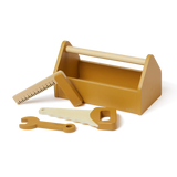 Toolbox, 4 pcs, Handpainted, Yellow PLAY toolbox-mustard-natural-wood  flexa-com.myshopify.com