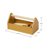 Toolbox, 4 pcs, Handpainted, Yellow PLAY toolbox-mustard-natural-wood  flexa-com.myshopify.com