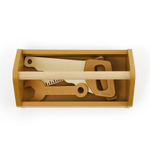 Toolbox, 4 pcs, Handpainted, Yellow PLAY toolbox-mustard-natural-wood  flexa-com.myshopify.com
