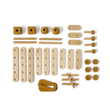Construction Set, 36 pcs, Handpainted, Yellow PLAY construction-set-mustard-natural-wood  flexa-com.myshopify.com