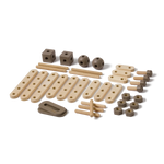 Construction Set, 36 pcs, Handpainted, Brown PLAY construction-set-brown-natural-wood  flexa-com.myshopify.com