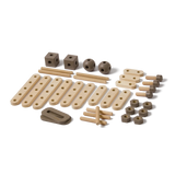 Construction Set, 36 pcs, Handpainted, Brown PLAY construction-set-brown-natural-wood  flexa-com.myshopify.com