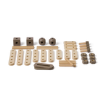 Construction Set, 36 pcs, Handpainted, Brown PLAY construction-set-brown-natural-wood  flexa-com.myshopify.com