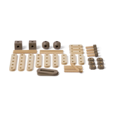 Construction Set, 36 pcs, Handpainted, Brown PLAY construction-set-brown-natural-wood  flexa-com.myshopify.com
