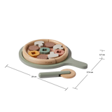 Pizza, 5 slices, Handpainted PLAY pizza-multicolors-natural-wood  flexa-com.myshopify.com
