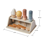 Ice Cream Set, 22 pcs, Handpainted PLAY ice-cream-set-multicolors-natural-wood  flexa-com.myshopify.com
