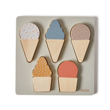 Ice Cream Puzzle, 5 pcs, Handpainted PLAY ice-cream-puzzle-multicolors-natural-wood  flexa-com.myshopify.com
