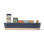 Container Ship, 1 ship & 5 containers, Handpainted PLAY container-ship-multicolors-natural-wood  flexa-com.myshopify.com