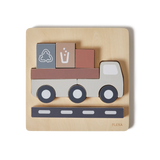 Truck Puzzle, 9 pcs, Handpainted PLAY truck-puzzle-multicolors-natural-wood  flexa-com.myshopify.com