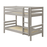 FLEXA Classic grey pine bunk bed ladder and legs, right anti-slip steps, child-safe for kids’ room.