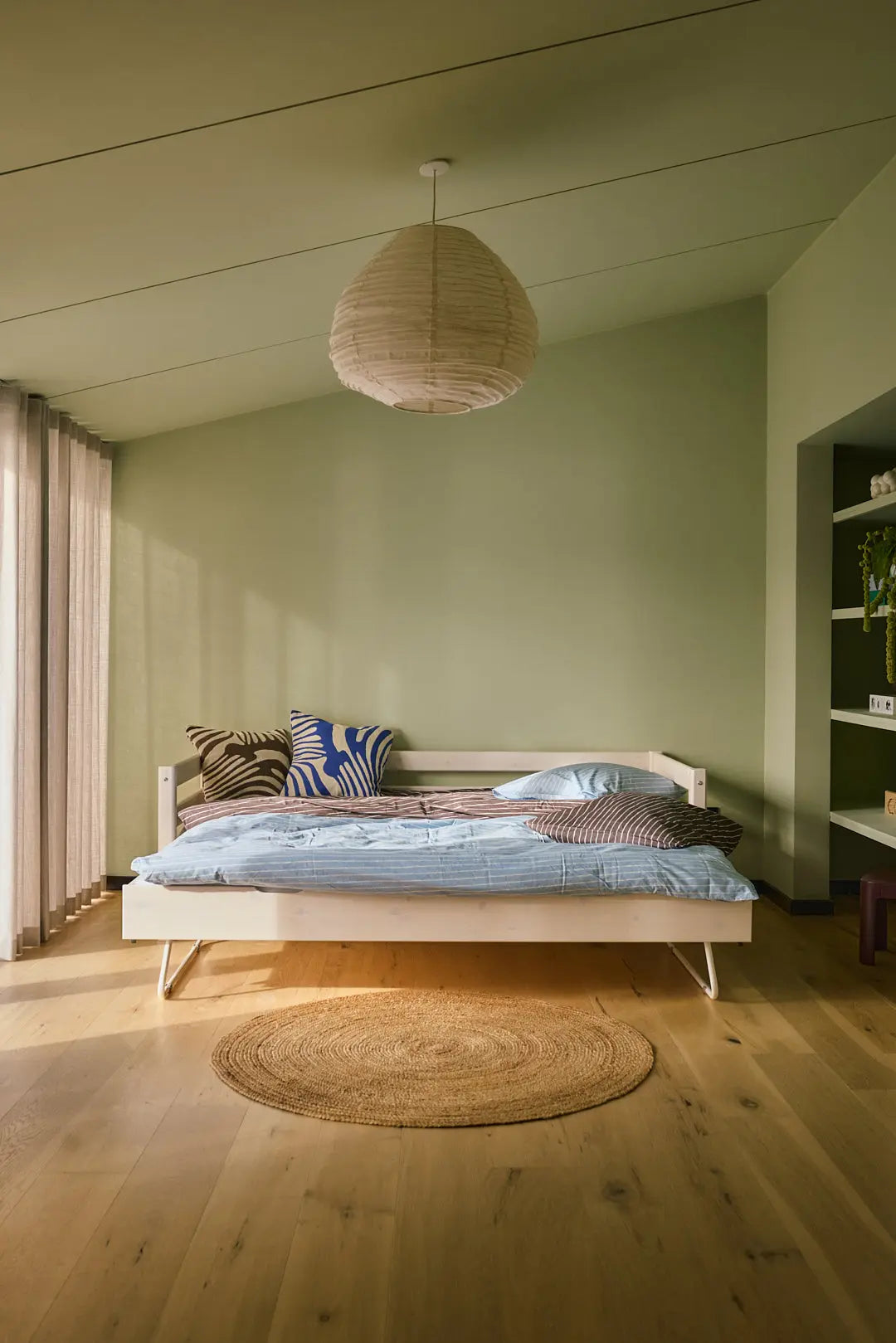 Single Bed with Pull-out Bed, 90x200 cm, White SINGLE_BED single-bed-with-pull-out-bed-white-washed-1  flexa-com.myshopify.com