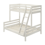 FLEXA slanting bunk bed ladder in white, visible sturdy child-safe design, shown in a children’s bedroom setting.