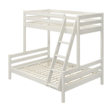 FLEXA slanting bunk bed ladder in white, visible sturdy child-safe design, shown in a children’s bedroom setting.
