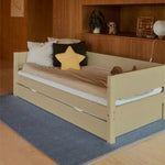 FLEXA Single Bed 90x200 cm with Pull-out Bed 90x190 cm, Sand, view 3