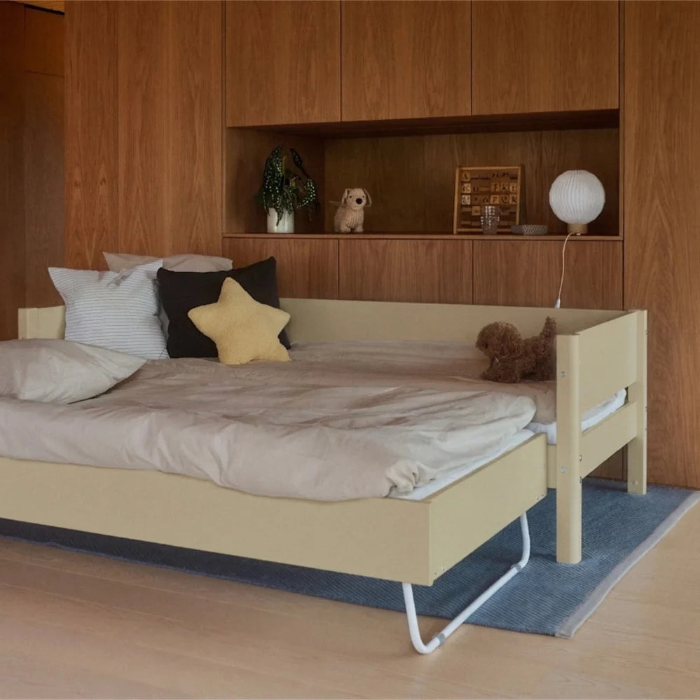 FLEXA Single Bed 90x200 cm with Pull-out Bed 90x190 cm, Sand, view 4
