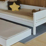 FLEXA Single Bed 90x200 cm with Pull-out Bed 90x190 cm, WHITE, Daybed, view 5