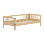 Single Bed, 90x200 cm, Pine SINGLE_BED single-bed-with-scandinavian-safety-rail-raw  flexa-com.myshopify.com