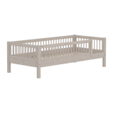 Single Bed with Safety Rail, 90x200 cm, Grey SINGLE_BED single-bed-with-scandinavian-safety-rail-3-4-bars-grey-washed  flexa-com.myshopify.com