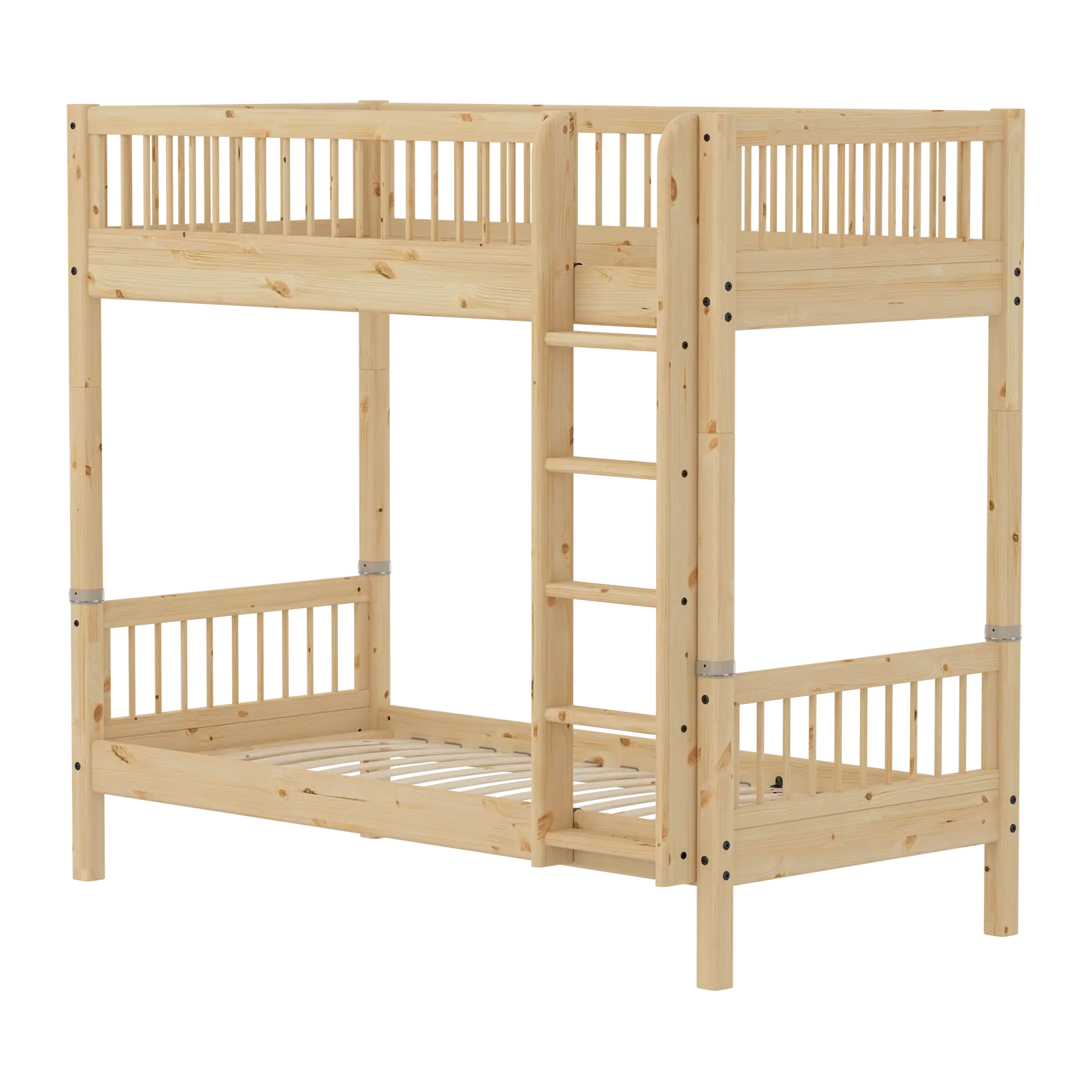 Bunk Bed with Extra Height and Safety Rails, 90x200 cm, Pine BUNKBED high-bunk-bed-with-safety-rail-raw  flexa-com.myshopify.com