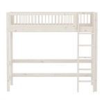 High Bed 184 cm with Ladder and Safety Rail, 90x200 cm, White HIGHBED high-sleeper-with-safety-rail-white-washed  flexa-com.myshopify.com