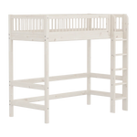 High Bed 184 cm with Ladder and Safety Rail, 90x200 cm, White HIGHBED high-sleeper-with-safety-rail-white-washed  flexa-com.myshopify.com