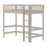 High Bed 184 cm with Ladder and Safety Rail, 90x200 cm, Grey HIGHBED high-sleeper-with-safety-rail-grey-washed  flexa-com.myshopify.com