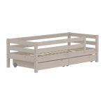 FLEXA Single Bed with Safety Rail and Storage, 90x200 cm, Grey, view 3