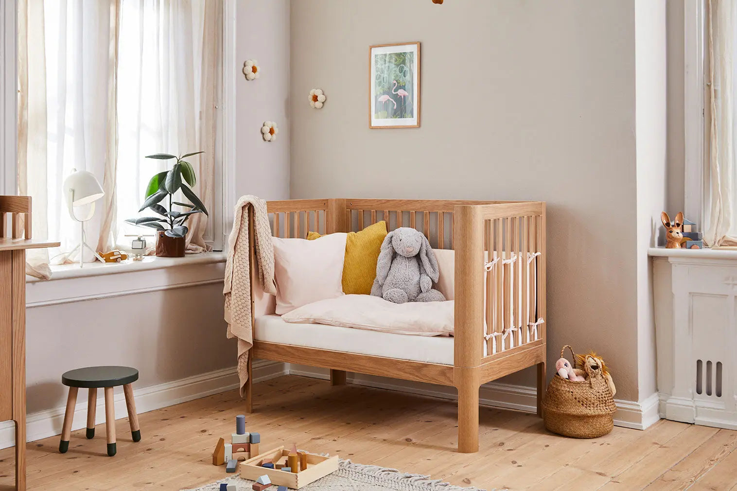 Bed Bumper, 120x70x30 cm, Rose TEXTILE ACTIVE flexa-com.myshopify.com